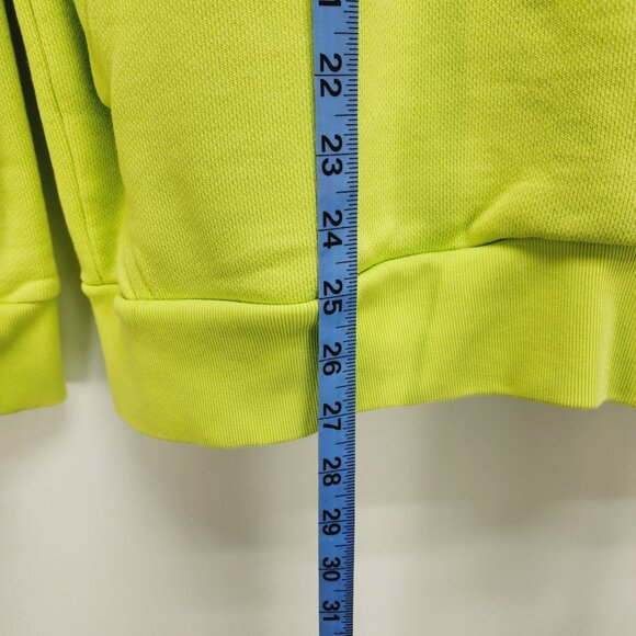 Adidas Adventure Lime Green Hoodie Mens  Size S Kangaroo Pocket Drawstring Hood - Picture 10 of 12